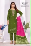 Vedika Vol 1 By Sangeet Roman Silk Kurti With Bottom Dupatta 